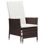 loungesets - VDXL 2-delige Loungeset met kussens poly rattan bruin - N/A - Bruin
