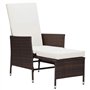 loungesets - VDXL 2-delige Loungeset met kussens poly rattan bruin - N/A - Bruin