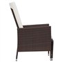 loungesets - VDXL 2-delige Loungeset met kussens poly rattan bruin - N/A - Bruin