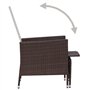 loungesets - VDXL 2-delige Loungeset met kussens poly rattan bruin - N/A - Bruin