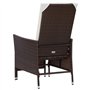 loungesets - VDXL 2-delige Loungeset met kussens poly rattan bruin - N/A - Bruin
