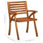 vidaXL Chaises de jardin 2 pièces en bois massif d'acacia
