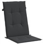 VidaXL Coussins de chaise de jardin 6 pcs Noir 120x50x4 cm