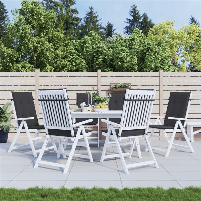 Image secondaire de VidaXL Coussins de chaise de jardin 6 pcs Noir 120x50x4 cm
