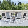 VidaXL Coussins de chaise de jardin 6 pcs Noir 120x50x4 cm