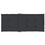 VidaXL Coussins de chaise de jardin 6 pcs Noir 120x50x4 cm