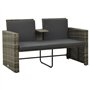 VidaXL Salon de jardin 3 pcs avec coussins Résine tressée Gris