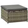 VidaXL Salon de jardin 3 pcs avec coussins Résine tressée Gris