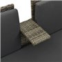 VidaXL Salon de jardin 3 pcs avec coussins Résine tressée Gris