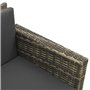 VidaXL Salon de jardin 3 pcs avec coussins Résine tressée Gris
