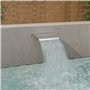 vidaXL - Pool-Wasserfall Silber 45x9x26 cm Edelstahl