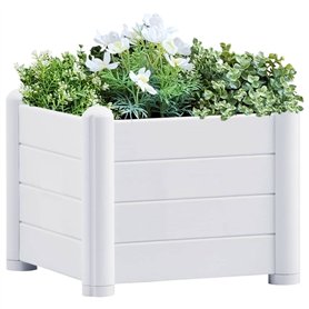 Jardinière surélevée PP Blanc 43x43x35 cm