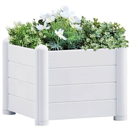 Jardinière surélevée PP Blanc 43x43x35 cm
