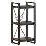 vidaXL - Bücherregal 3 Fächer Schwarz 40x30x80 cm Mango Massivholz