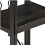 vidaXL - Bücherregal 3 Fächer Schwarz 40x30x80 cm Mango Massivholz