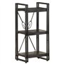 vidaXL - Bücherregal 3 Fächer Schwarz 40x30x80 cm Mango Massivholz