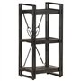 vidaXL - Bücherregal 3 Fächer Schwarz 40x30x80 cm Mango Massivholz