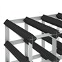 Casier à bouteilles pour 12 bouteilles Noir Bois de pin solide