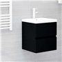 Armoire d'évier Noir 41x38,5x45 cm Aggloméré