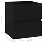 Armoire d'évier Noir 41x38,5x45 cm Aggloméré