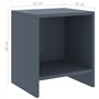vidaXL Comodini 2 pz Grigio Chiaro 35x30x40 cm in Pino Massello