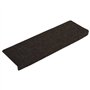 Bussandri Exclusive Lot de 15 tapis d'escalier en non-tissé aiguilleté Marron 65 x 25 cm