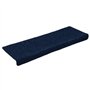VidaXL Tapis d'escalier 15 pcs Tissu aiguilleté 65x25 cm Bleu