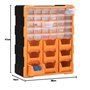 vidaXL - Multi-Schubladen-Organizer mit 39 Schubladen 38x16x47 cm