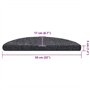 Tapis autoadhésifs de marches 10 pcs Gris foncé 56x17x3 cm