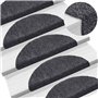 Tapis autoadhésifs de marches 10 pcs Gris foncé 56x17x3 cm