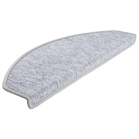 Tapis d'escalier 10 pcs 65x24x4 cm Gris clair