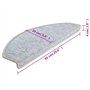 Tapis d'escalier 10 pcs 65x24x4 cm Gris clair