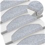 Tapis d'escalier 10 pcs 65x24x4 cm Gris clair