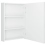 vidaXL Armadietto Bagno con Specchio e LED Bianco Lucido 50x13x70 cm