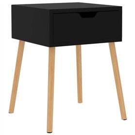 Table de chevet Noir brillant 40x40x56 cm Aggloméré