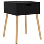 Table de chevet Noir brillant 40x40x56 cm Aggloméré