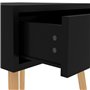 Table de chevet Noir brillant 40x40x56 cm Aggloméré
