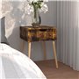 vidaXl Comodino Rovere Fumo 40x40x56 cm in Truciolato