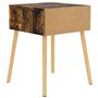 vidaXl Comodino Rovere Fumo 40x40x56 cm in Truciolato