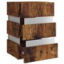 vidaXL Comodino con LED Rovere Fumo 45x35x67 cm in Legno Multistrato