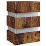 vidaXL Comodino con LED Rovere Fumo 45x35x67 cm in Legno Multistrato
