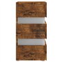 vidaXL Comodino con LED Rovere Fumo 45x35x67 cm in Legno Multistrato