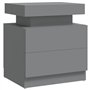 vidaXL Comodino Grigio 45x35x52 cm in Truciolato