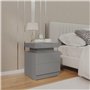 vidaXL Comodino Grigio 45x35x52 cm in Truciolato