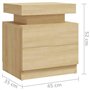 vidaXL Comodino Rovere Sonoma 45x35x52 cm in Truciolato