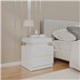 vidaXL Comodino Bianco Lucido 45x35x52 cm in Truciolato