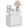vidaXL Comodino Bianco Lucido 45x35x52 cm in Truciolato