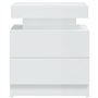 vidaXL Comodino Bianco Lucido 45x35x52 cm in Truciolato