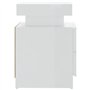 vidaXL Comodino Bianco Lucido 45x35x52 cm in Truciolato