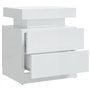 vidaXL Comodino Bianco Lucido 45x35x52 cm in Truciolato